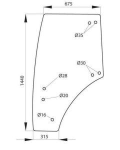 Ukse klaas LH 117810030010