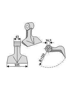 Haamer Ø16,5 43/105mm R120 63-RM-47, 0901048