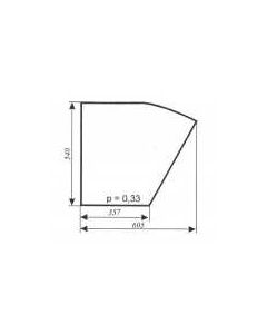 Ukse klaas al. 605/357x540 5911-7962