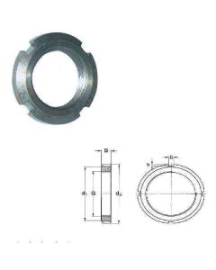 Võlli mutter M95x2 Ø125x17mm
