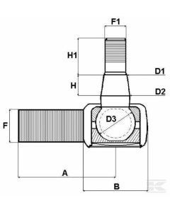 Roolivarda ots 1"1/4x12 L-73 81864115