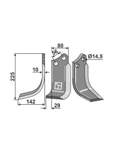 Tera LH 80x225mm #10mm M74100436R