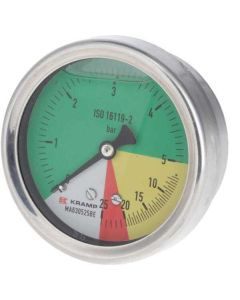 Manomeeter Ø63mm 0-5-20-25bar 1/4"