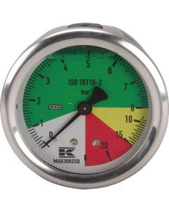Manomeeter Ø63mm 0-8-25bar