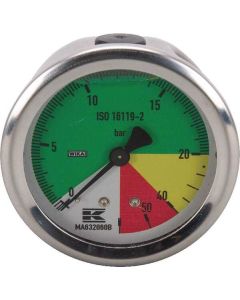 Manomeeter Ø63mm 0-20-60bar