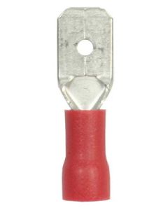 Juhtmeots lapik pistik 6,3x0,8mm punane