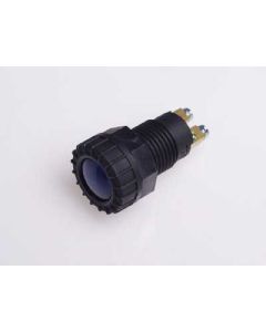 Märgutuli sinine Ø18mm BA9s kruvikinn.