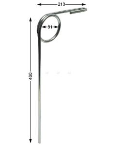 Järeljooksu pii Ø9mm L490mm 400530