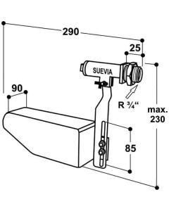 Automaatkraan jootmisvannile 3/4" 40L/min 5bar