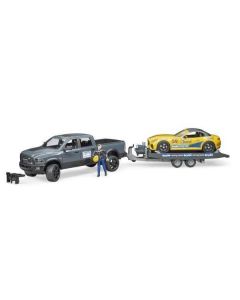 Pikap Dodge RAM 2500 + sportauto Roadster BRUDER 1:16