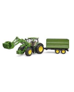 Traktor John Deere 7R 350 +laadur ja haagis BRUDER 1:16