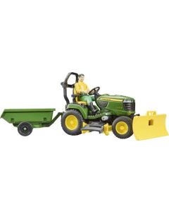 Murutraktor John Deere haagise ja aednikuga BRUDER 1:16