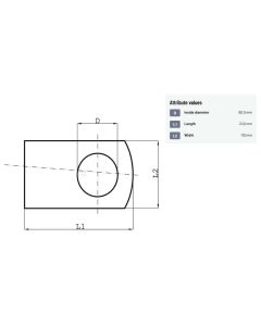 Stopperplaat UNLP Ø80mm
