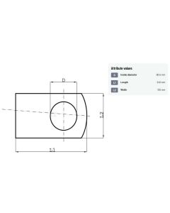 Stopperplaat UNLP Ø90mm