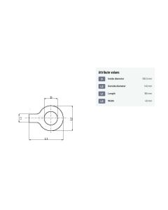 Stopperplaat UNLP Ø100mm