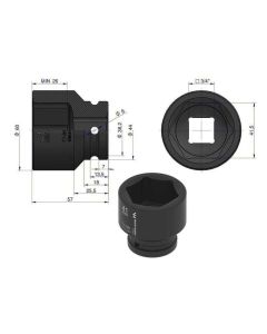 Löökpadrun 41mm 3/4" DIN 3129