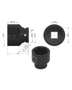 Löökpadrun 43mm 3/4" DIN 3129