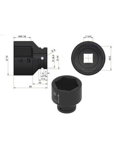Löökpadrun 49mm 3/4" DIN 3129
