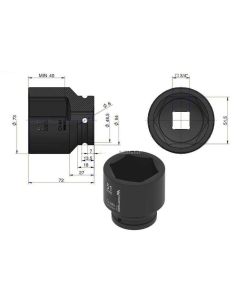 Löökpadrun 51mm 3/4" DIN 3129