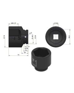 Löökpadrun 56mm 3/4" DIN 3129