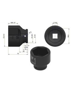 Löökpadrun 58mm 3/4" DIN 3129