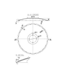 Ketas Ø460/4mm XL035 Amazone