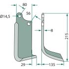 Tera LH 80x225mm #8mm