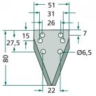 Tera #2,5mm 80x51mm 94832801 STORTI