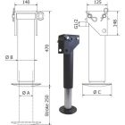 Tugijalg hüdrauliline >8500kg 80x470/720